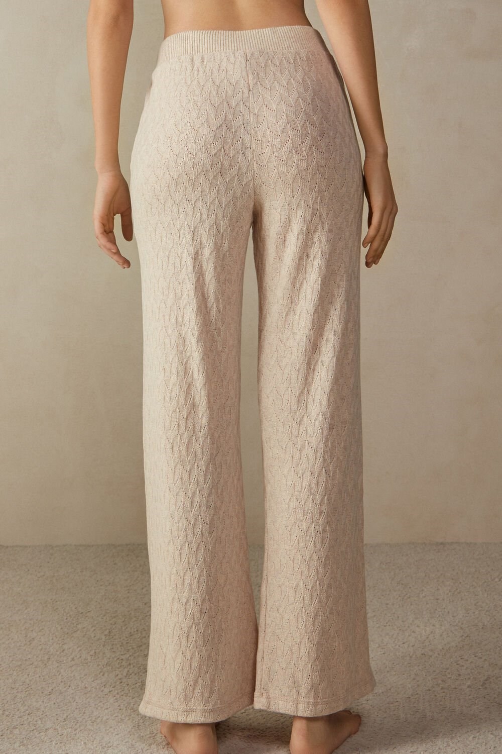 Intimissimi Winter Braid Full Length Jacquard Pants Natural - 2106 - Beige Blend | 5132FOQIY