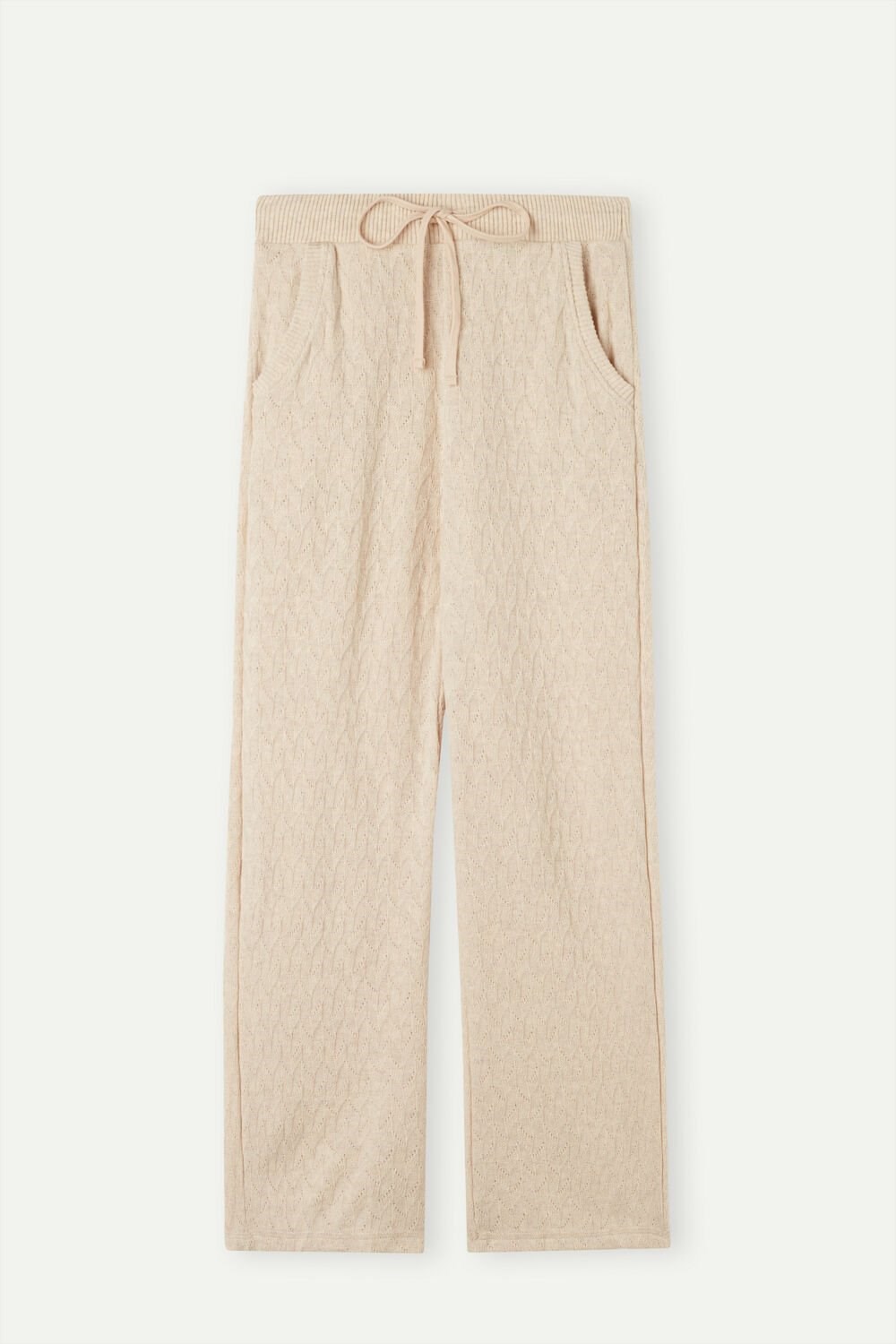 Intimissimi Winter Braid Full Length Jacquard Pants Natural - 2106 - Beige Blend | 5132FOQIY