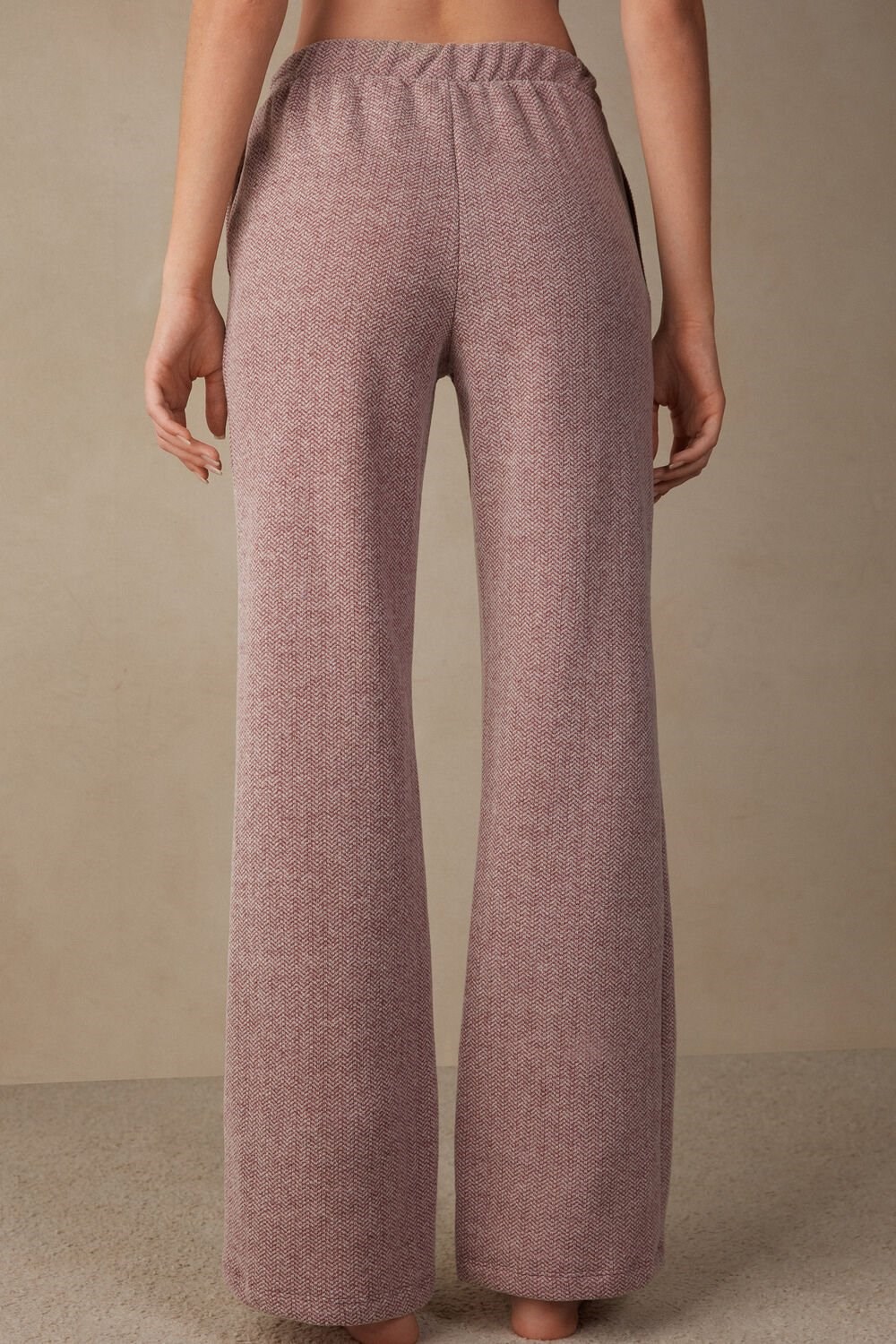 Intimissimi Winter Candies Full Length Sweatpants Dark Pink - 159j - Dark Pink Herringbone | 6397JADKN