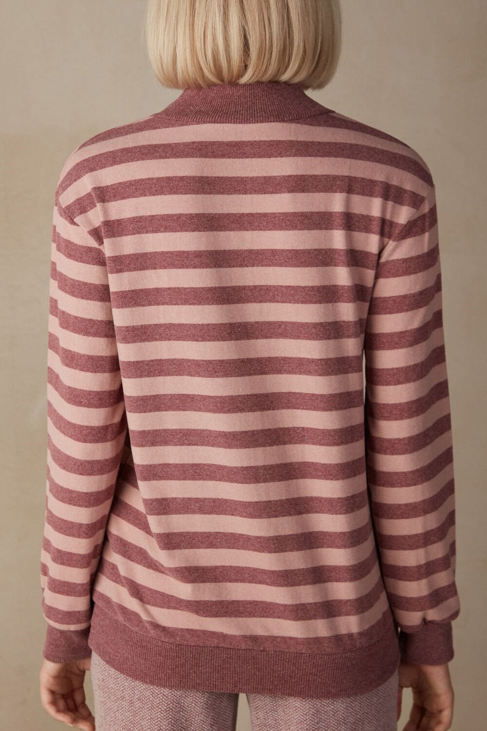 Intimissimi Winter Candies Striped Long Sleeve Top Pink - 158j - Pink / Dark Pink Stripe | 9647YXIJS