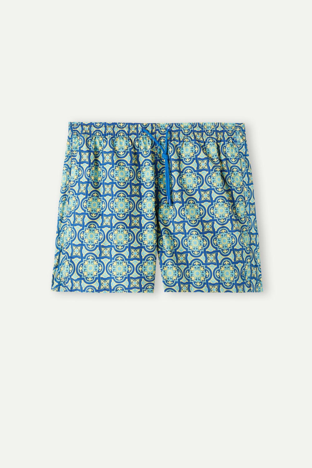 Intimissimi Yellow Majolica Print Swim Trunks Blue - 262j - Yellow Majolica Print | 2569WHUZD