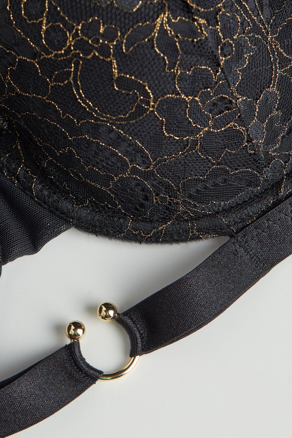 Intimissimi Your Private Party Sofia Balconette Bra Black - 138j - Black / Gold | 6982MESLK